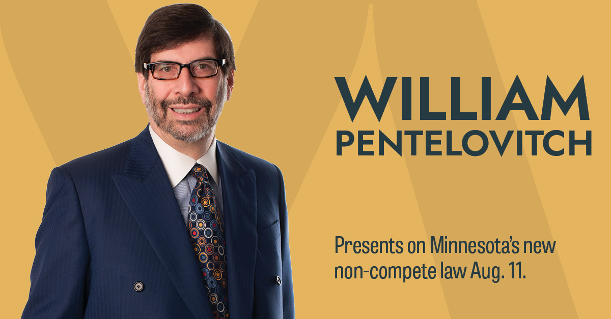 Bill Pentelovitch Presents Webinar on Minnesota's